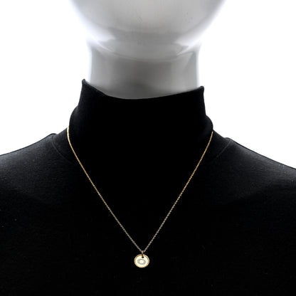 David Yurman 18K Yellow Gold Diamond Initial O Charm Pendant Necklace 2 of 5