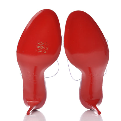 Christian Louboutin Patent PVC Just Nothing 85 Slide Sandals 39.5 Loubi 5 of 9
