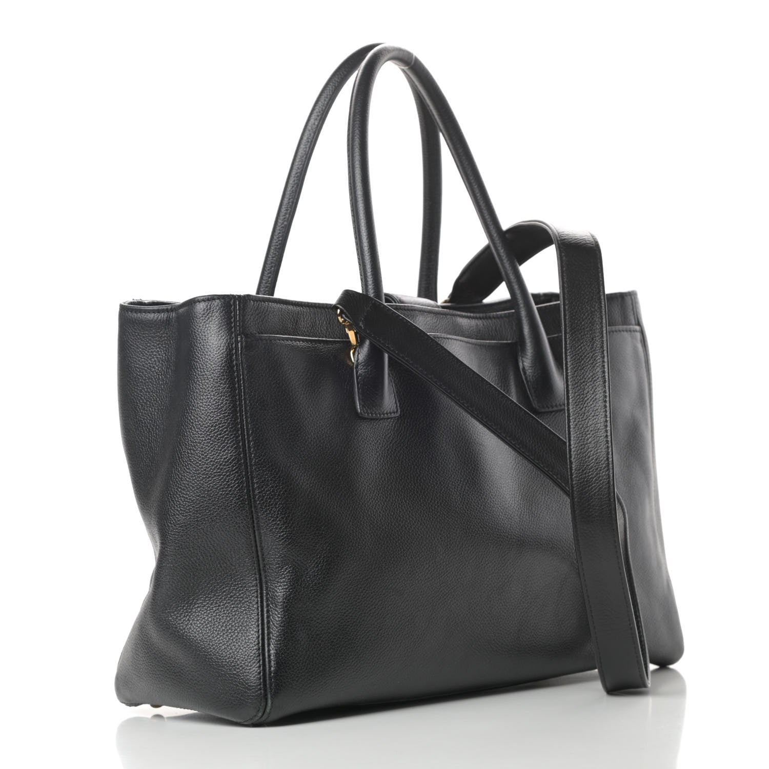 Chanel Calfskin Cerf Shopper Tote Black 4 of 14