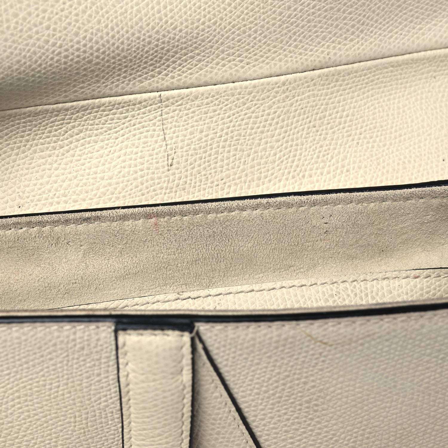 Christian Dior Grained Calfskin Mini Saddle Bag White 15 of 17