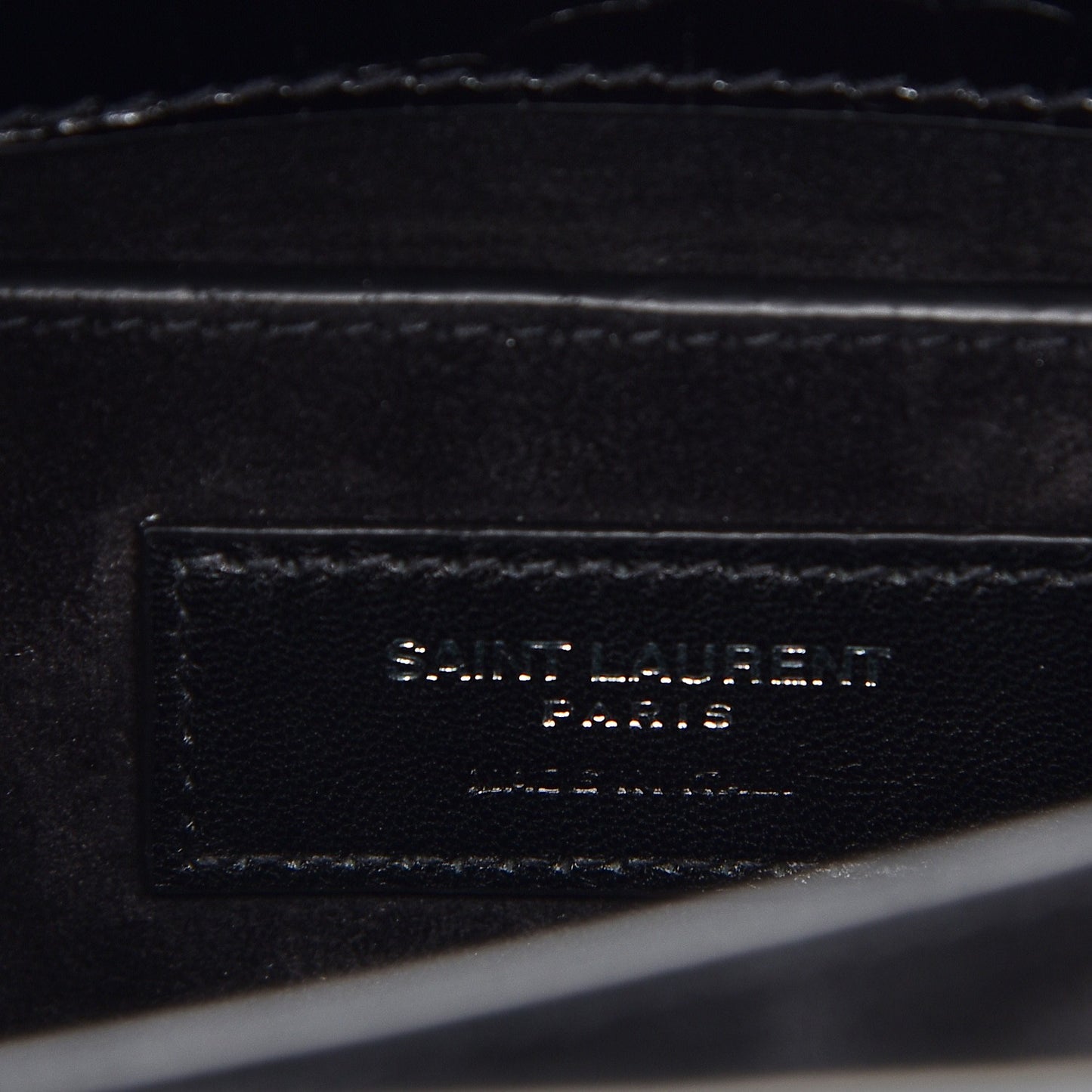 Calfskin Crocodile Embossed Medium Monogram Sunset Black