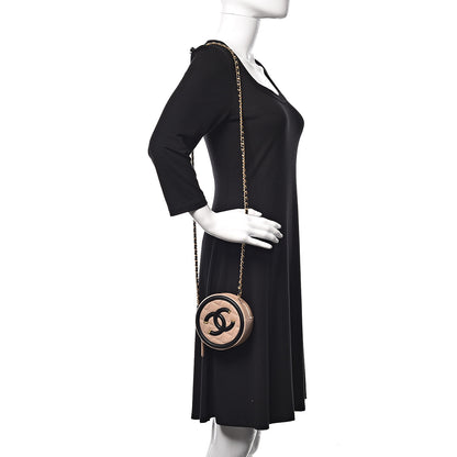 Chanel Caviar Quilted Round Filigree Crossbody Beige Black 2 of 11
