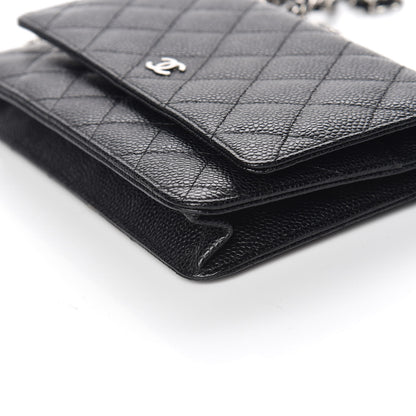 Chanel Caviar Quilted Wallet On Chain WOC Black 6 of 14