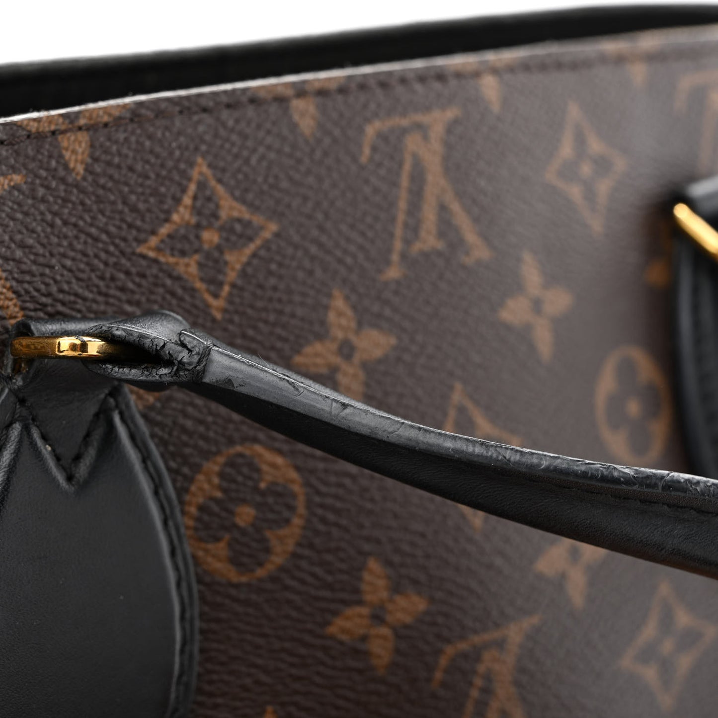Monogram Flower Zipped Tote MM Black