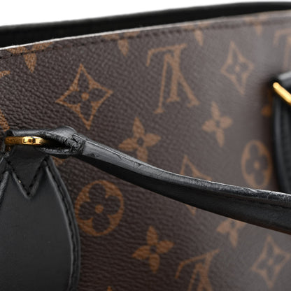 Louis Vuitton Monogram Flower Zipped Tote MM Black 14 of 17