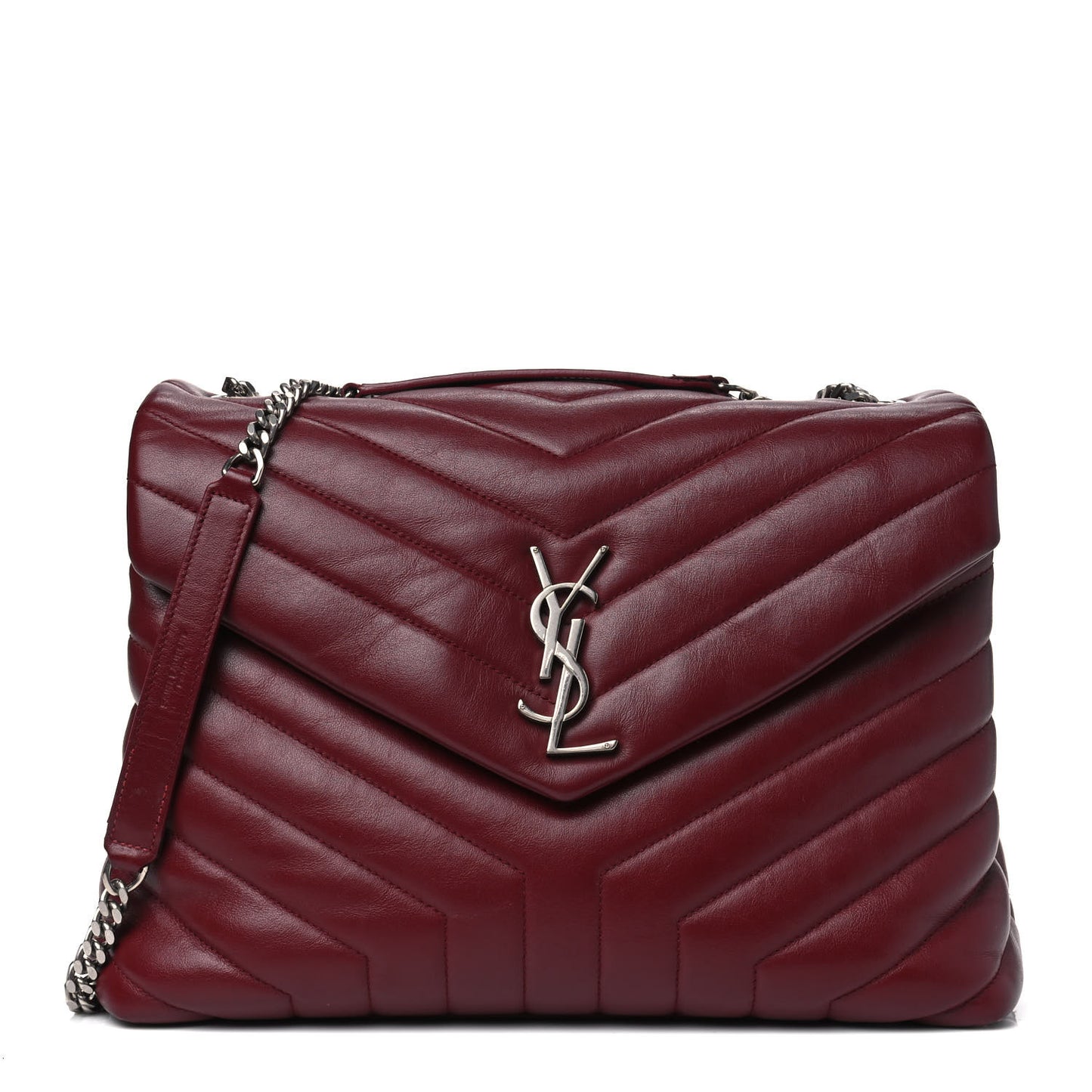 Calfskin Y Quilted Monogram Medium Loulou Chain Satchel Palissandre