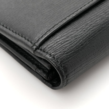 Gucci Calfskin Interlocking G Continental Wallet Black 11 of 12
