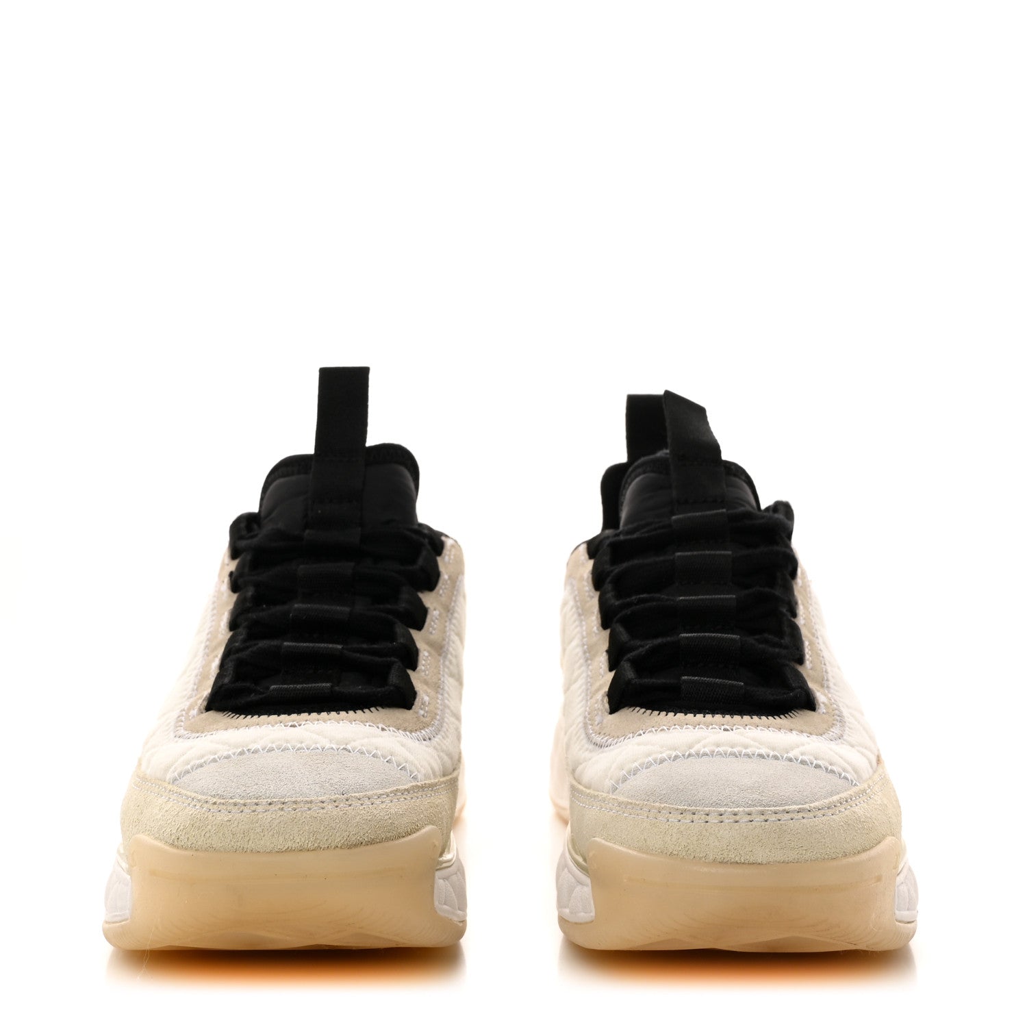 Chanel Fabric Suede Calfskin CC Sneakers 35 White Ivory 2 of 11