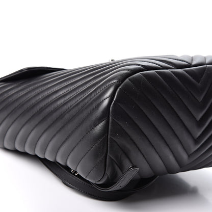 Chanel Calfskin Chevron Quilted Large Urban Spirit Backpack Black 8 of 10