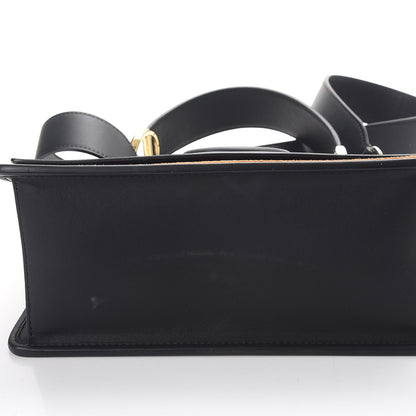 Fendi Vitello Century Velvet F is Fendi FF Kan I Shoulder Bag Black Tobacco 8 of 8