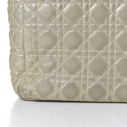 Christian Dior Metallic Lambskin Cannage Dior Soft Shopping Tote Gold 22 of 31