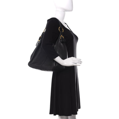 Prada Vitello Daino Hobo Black 3 of 9