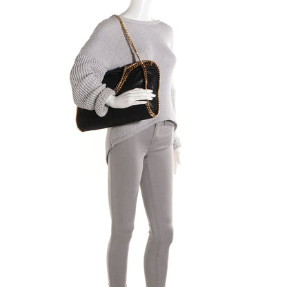 Stella McCartney Shaggy Deer Small Falabella Fold Over Tote Black 2 of 9