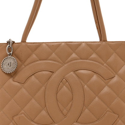 Chanel Caviar Quilted Medallion Tote Beige 8 of 15