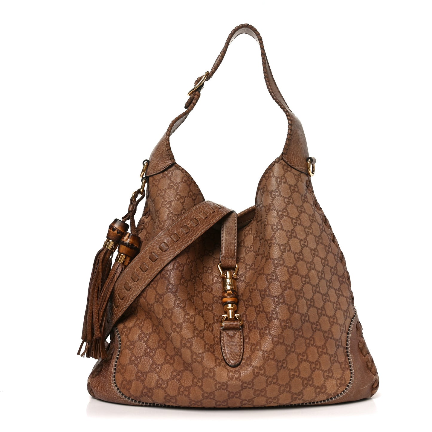 Guccissima Old Libeccio Large New Jackie Hobo Old Naturale