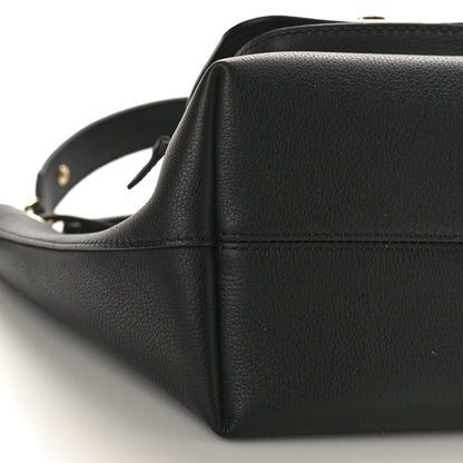Louis Vuitton Calfskin Lockme Bucket MM Black 7 of 8