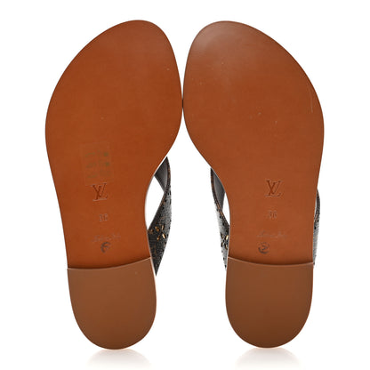 Louis Vuitton Monogram Sunny Flat Thong Sandals 36 Brown 5 of 10