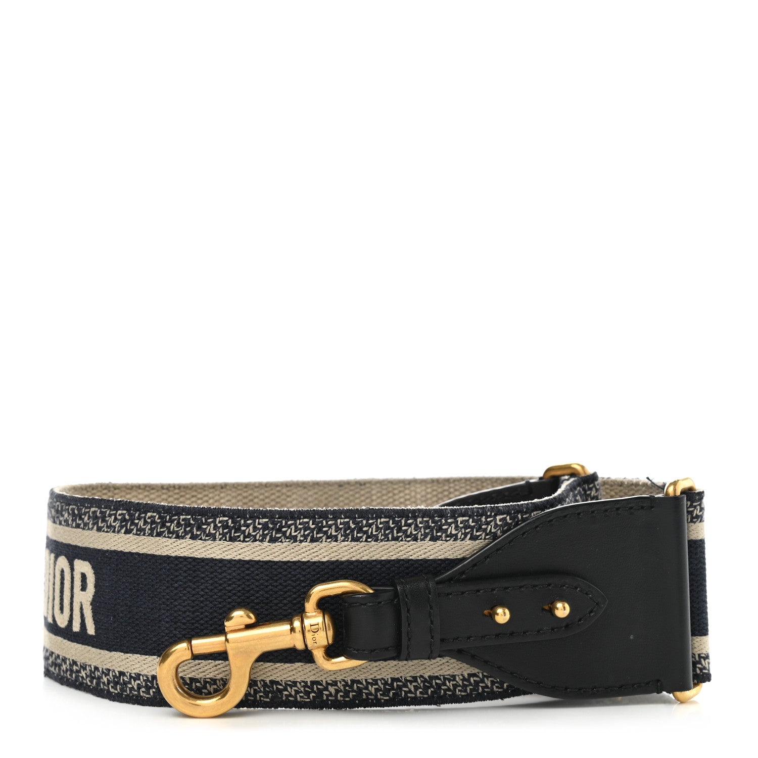 Christian Dior Canvas Embroidered Shoulder Strap Blue 1 of 5