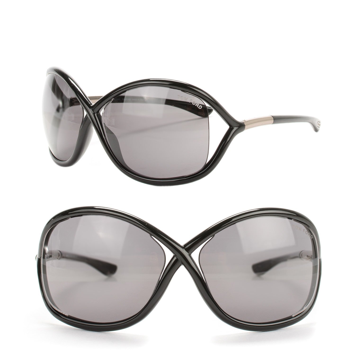 Tom Ford Acetate Whitney Crossover Sunglasses TF9 Black 1 of 8