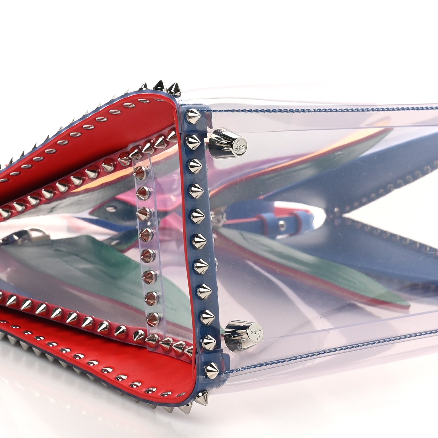 PVC Calfskin Spiked Medium Paloma Multicolor