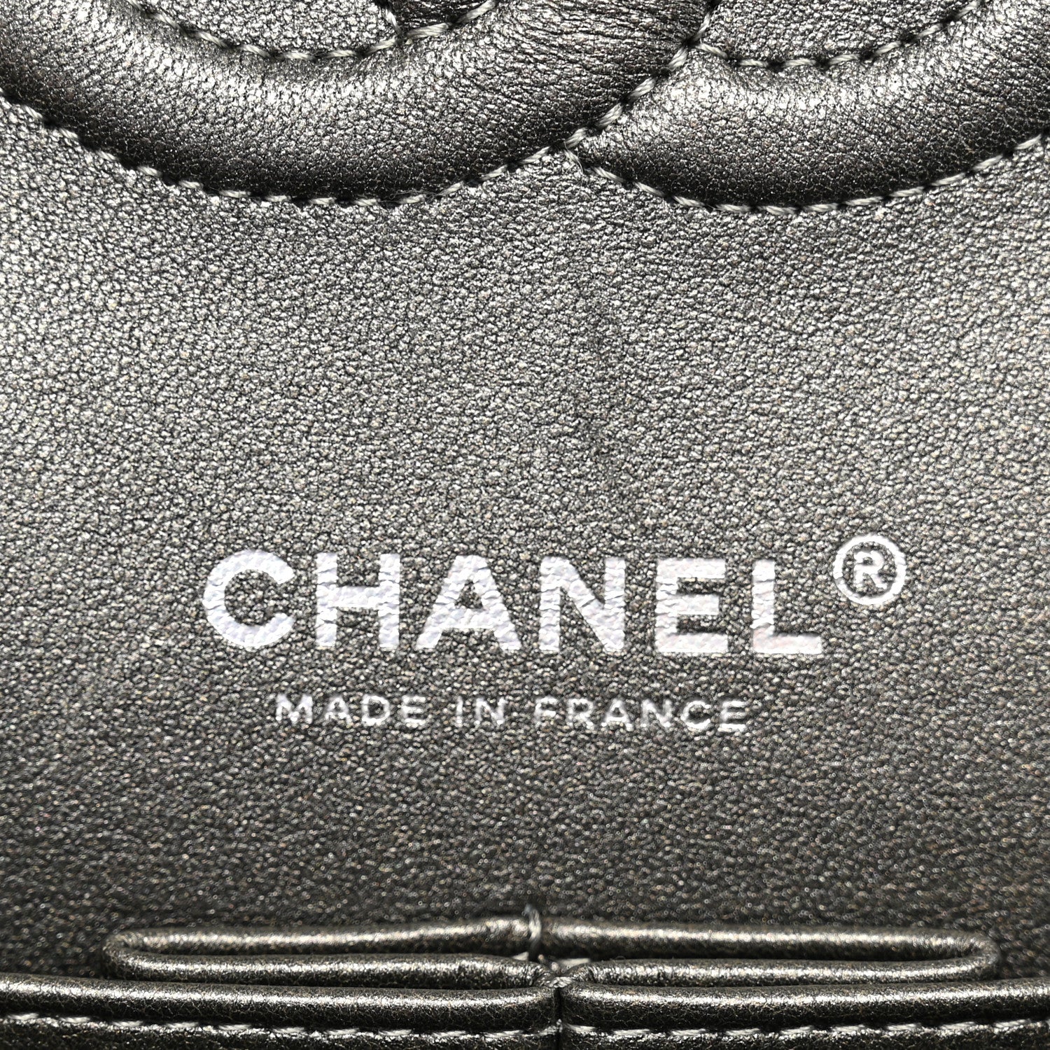 Chanel Metallic Calfskin Quilted Medium Double Flap Ruthenium Ruthenium 6 of 11