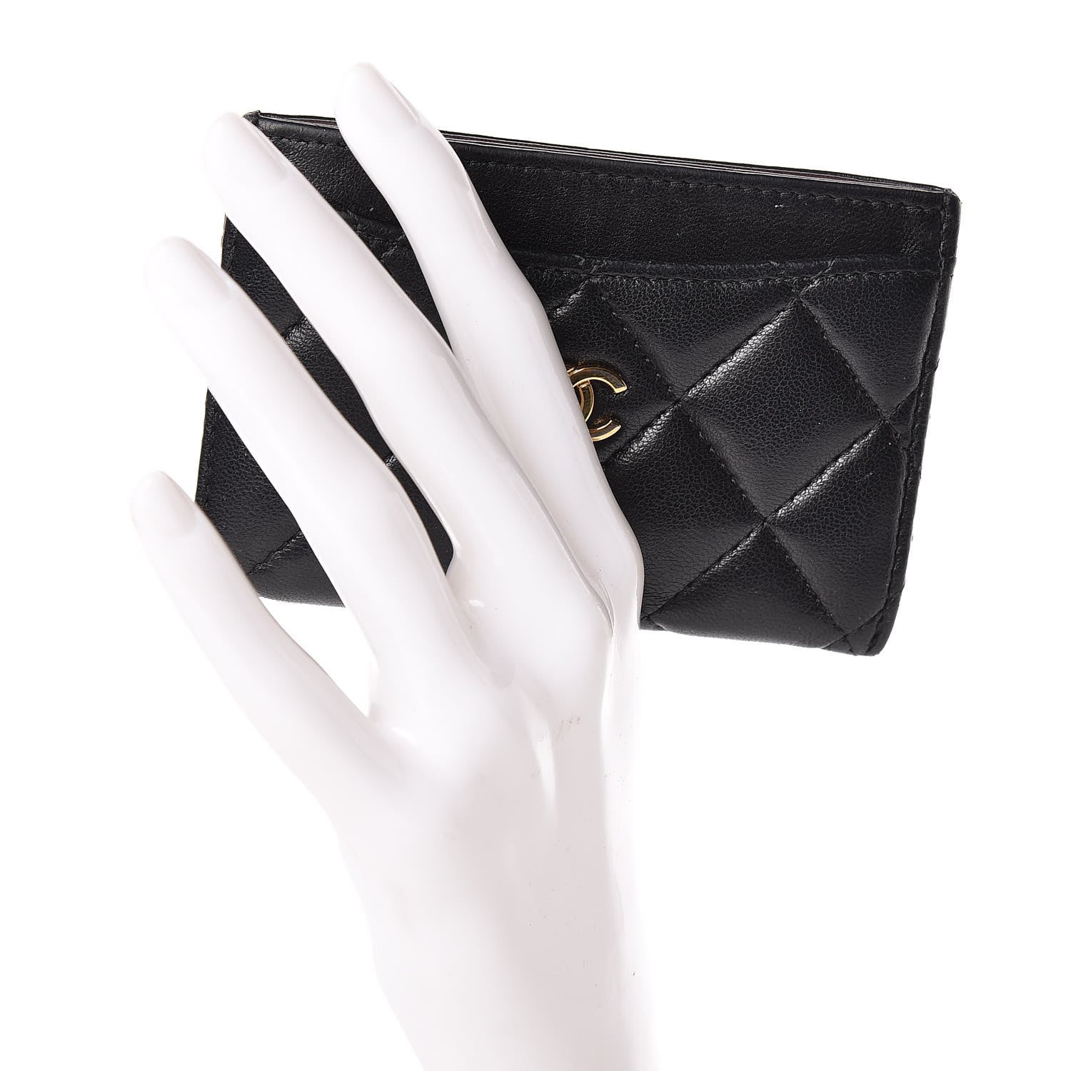 Chanel Lambskin Quilted Card Holder Black 2 of 9