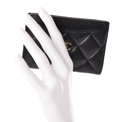 Chanel Lambskin Quilted Card Holder Black 2 of 9