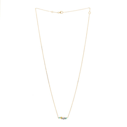 Suzanne Kalan 18K Yellow Gold Diamond Emerald Sapphire Pendant Necklace 3 of 5