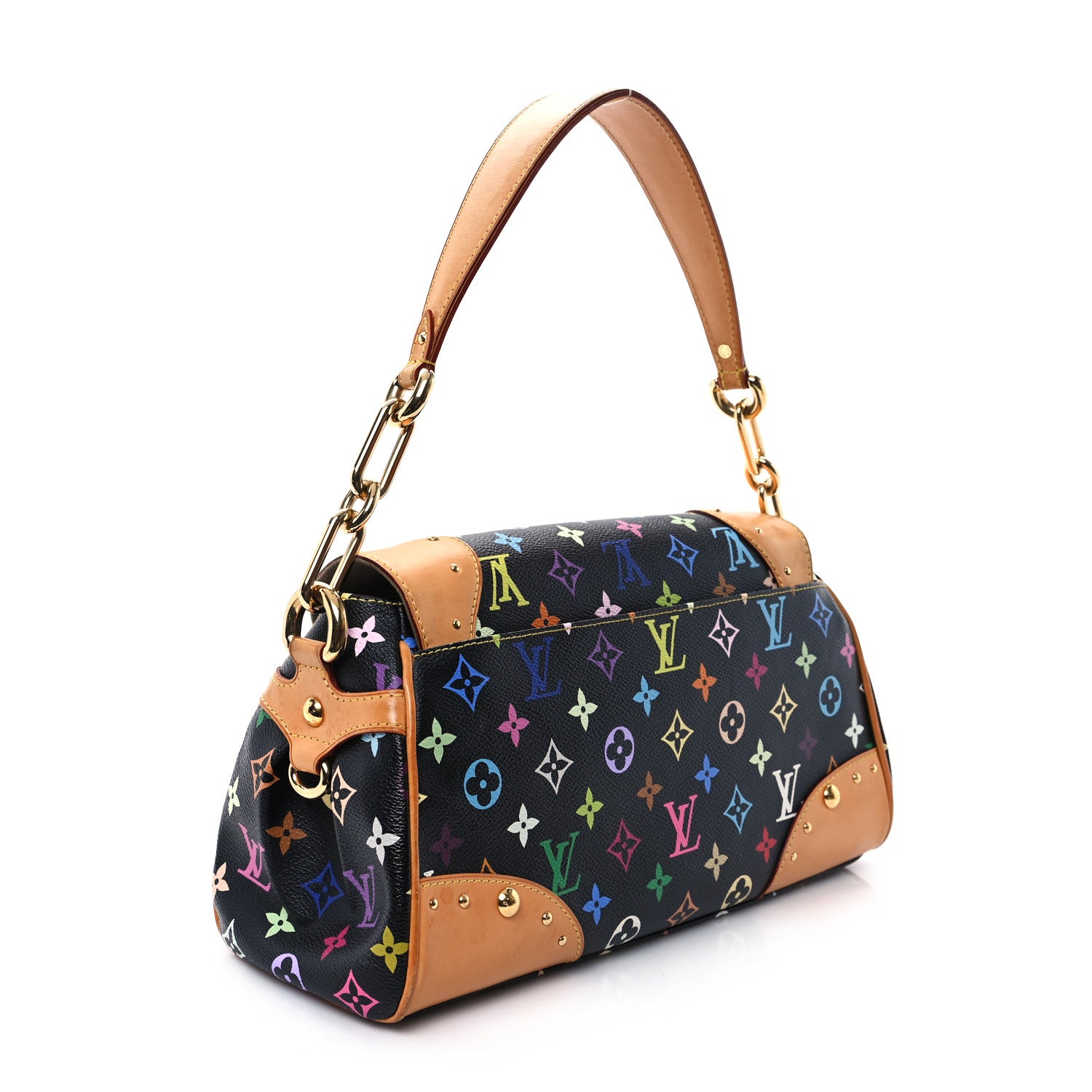 Louis Vuitton Monogram Multicolor Beverly MM Black 3 of 12