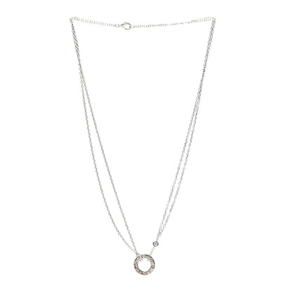Cartier 18K White Gold 2 Diamond LOVE Necklace 3 of 5