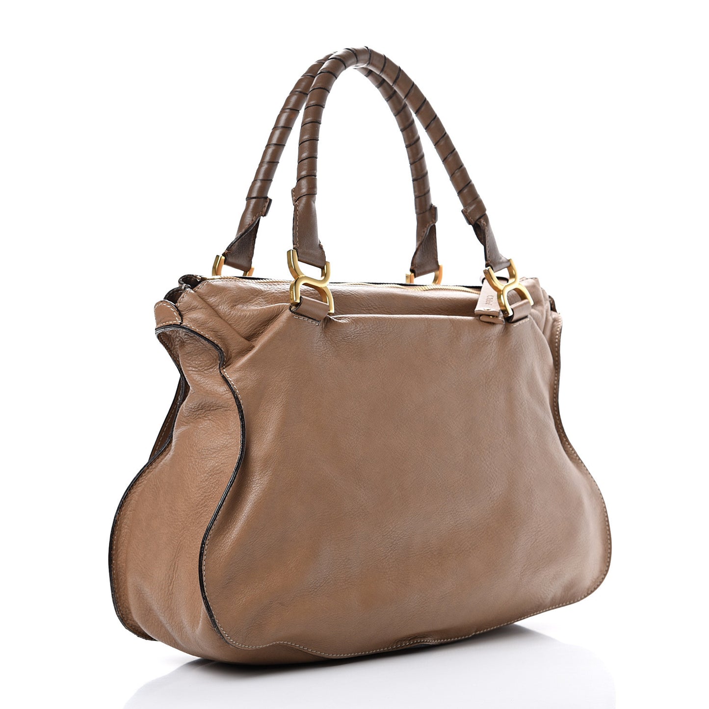 Calfskin Large Marcie Satchel Nut