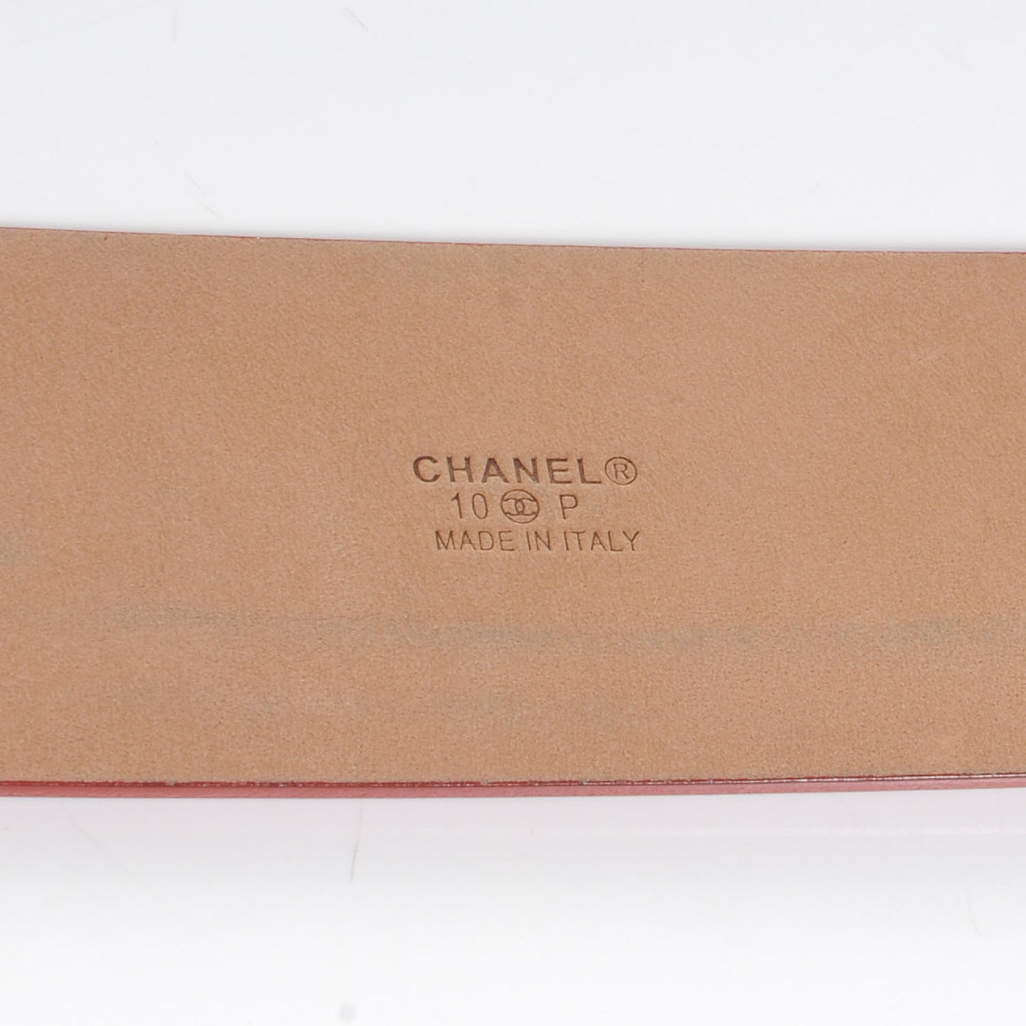Patent Leather CC Logo Belt 85 34 Red