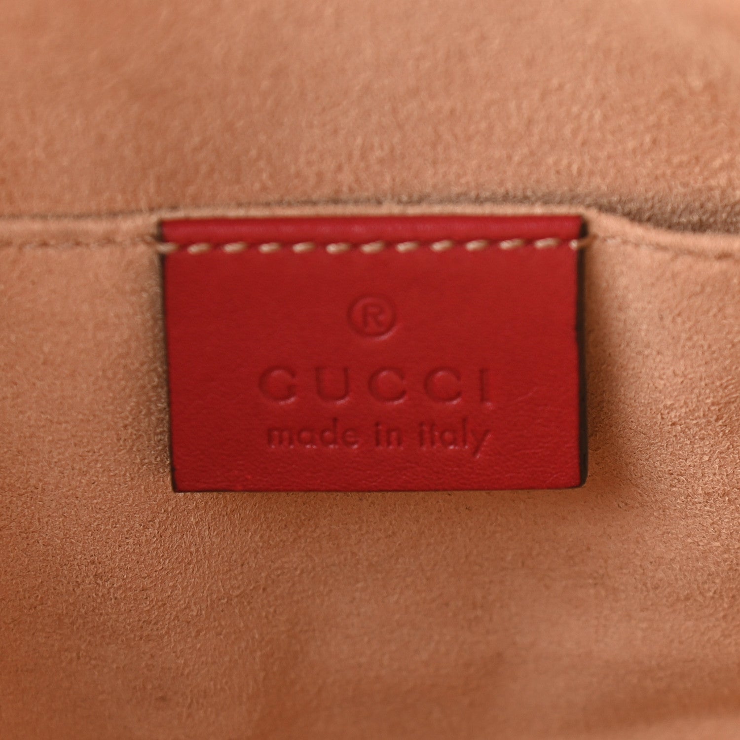Gucci Calfskin Matelasse GG Marmont Belt Bag 85 34 Hibiscus Red 6 of 10