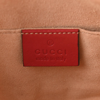 Gucci Calfskin Matelasse GG Marmont Belt Bag 85 34 Hibiscus Red 6 of 10