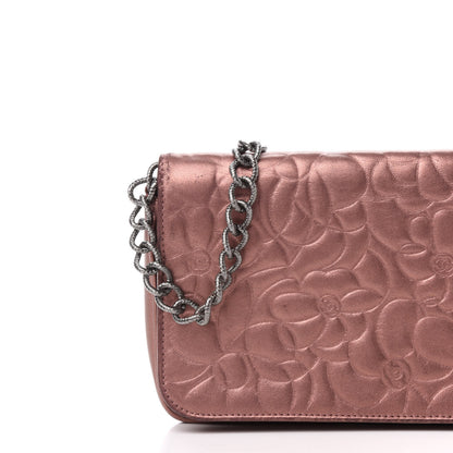 Chanel Metallic Lambskin Camellia Single Flap Bronze 10 of 10