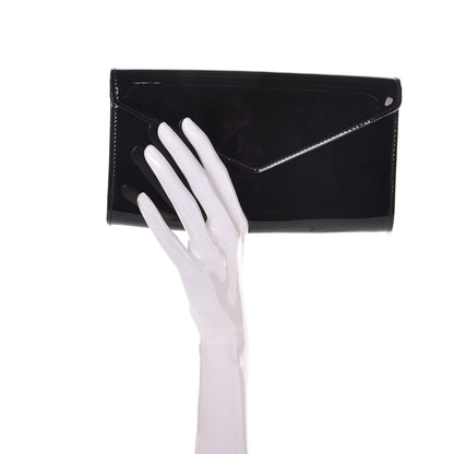 Saint Laurent Patent Y-Mail Clutch Black 2 of 7