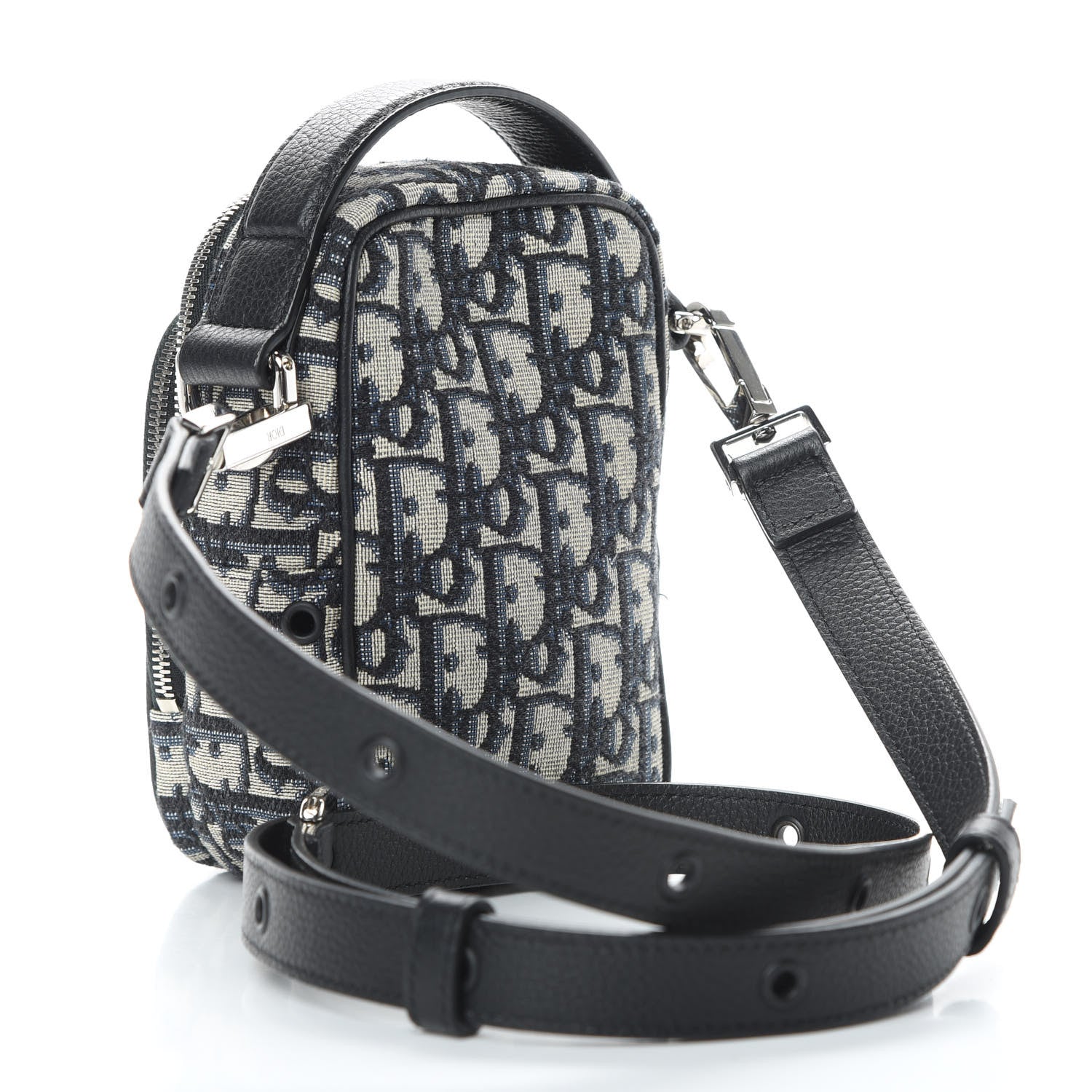 Christian Dior Oblique Crossbody Bag Blue 3 of 11
