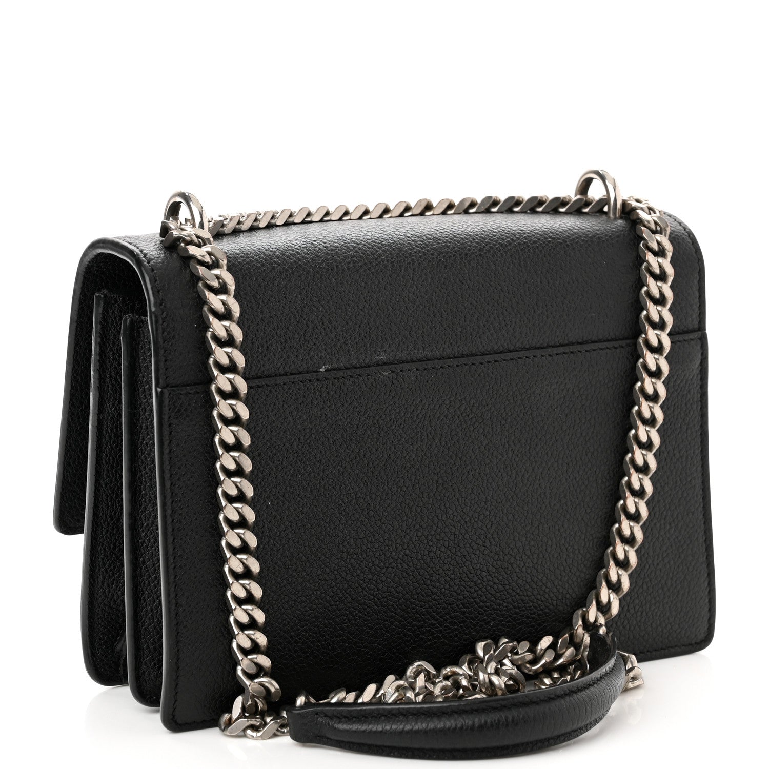 Saint Laurent Grained Calfskin Small Monogram Sunset Black 2 of 16