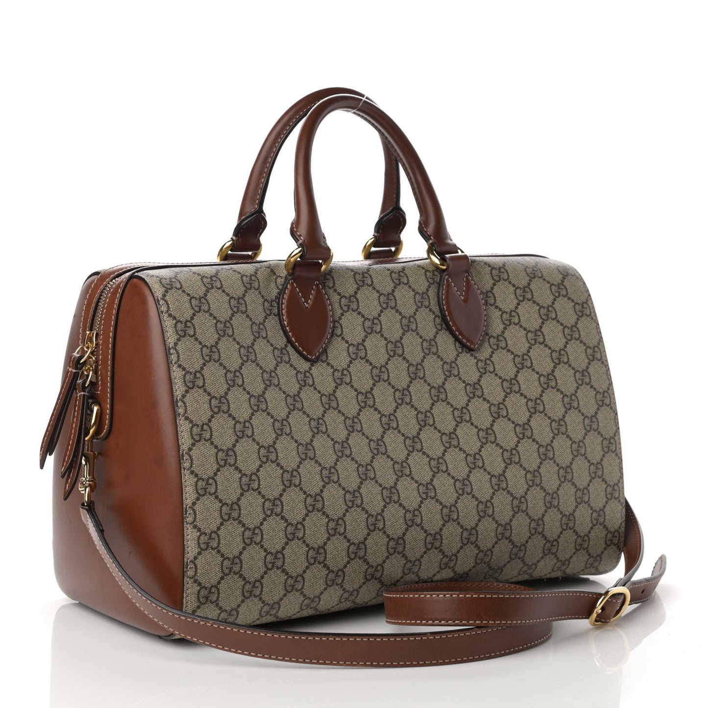 GG Supreme Monogram Medium Boston Beige Cuir