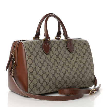 Gucci GG Supreme Monogram Medium Boston Beige Cuir 3 of 16