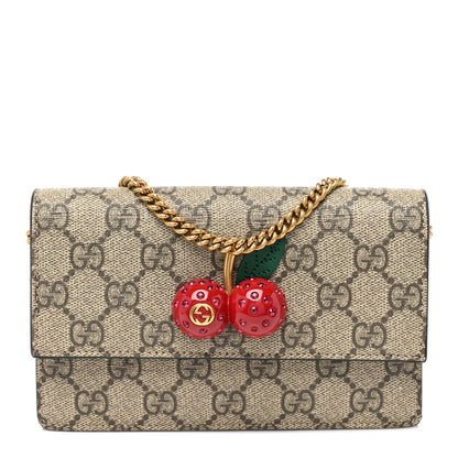 Gucci GG Supreme Monogram Mini Cherry Chain Bag 1 of 8