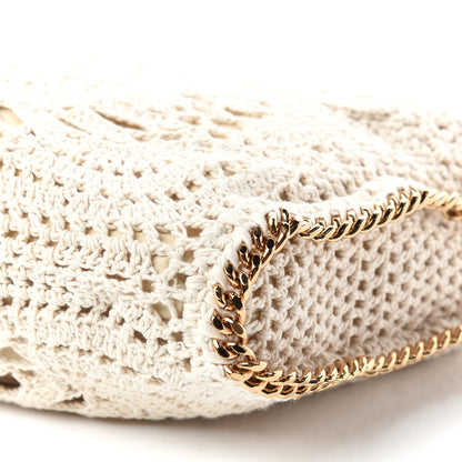 Stella McCartney Cotton Crochet Falabella Ajouree Tote Bag White 8 of 9