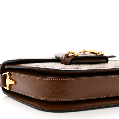 Gucci GG Supreme Monogram Horsebit 1955 Shoulder Bag Beige Brown Sugar 9 of 10