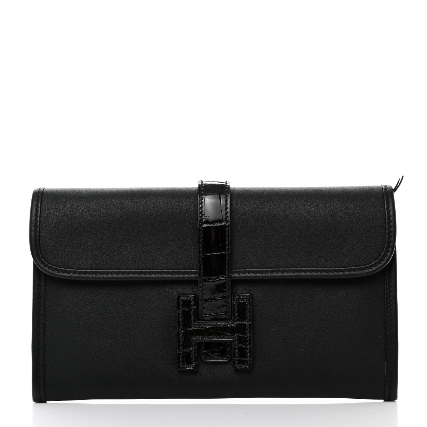 Swift Shiny Alligator Jige Duo Touch Clutch Black