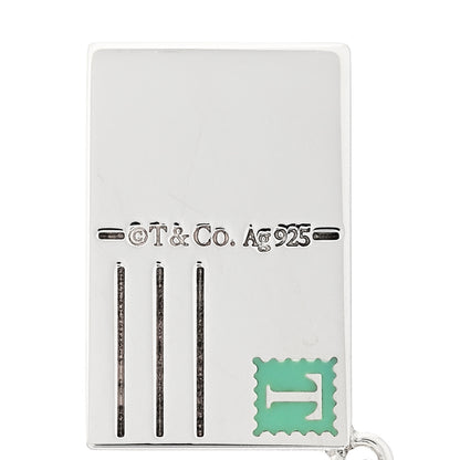 Tiffany Sterling Silver Enamel London Postcard Charm Blue 4 of 5