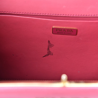 Prada Saffiano City Calf Light Frame Bag Peonia 14 of 18
