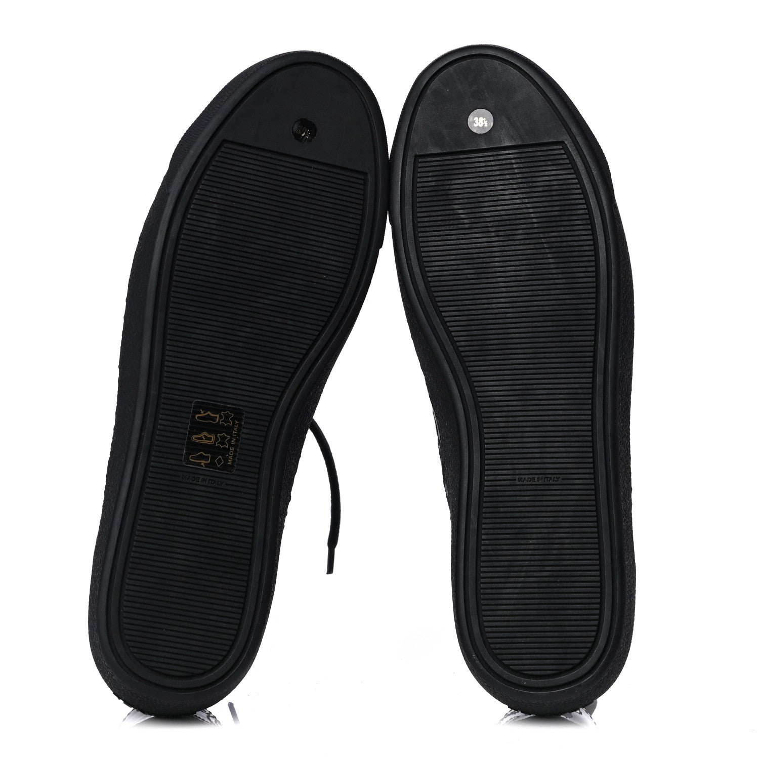 Chanel Patent Grained Goatskin Hollow Out Flower Sneakers 38.5 Black 6 of 10