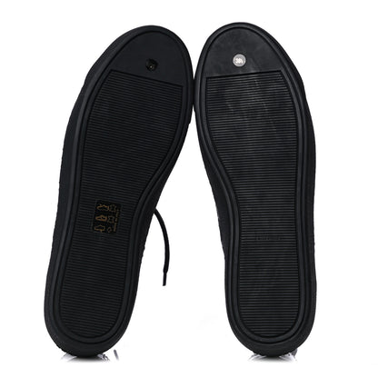 Chanel Patent Grained Goatskin Hollow Out Flower Sneakers 38.5 Black 6 of 10