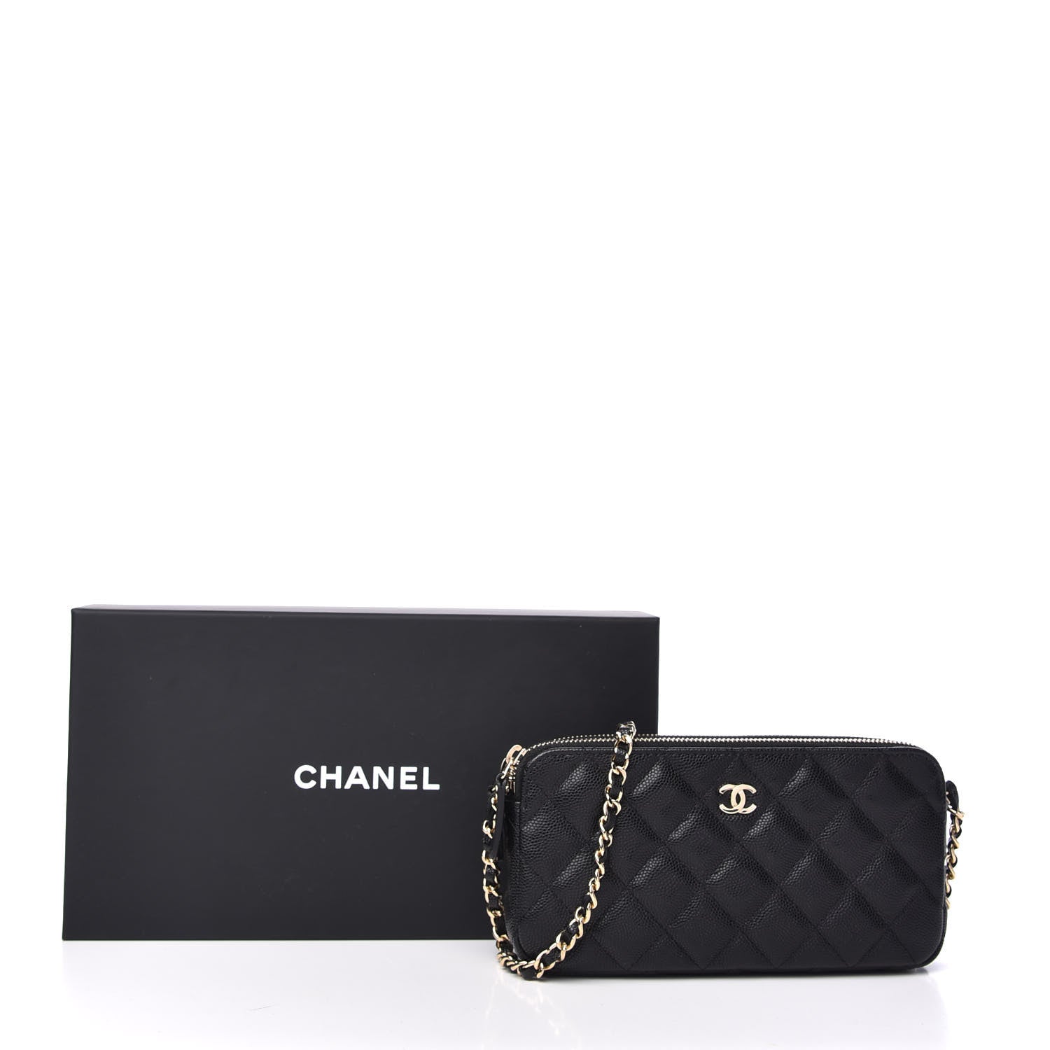 Chanel Caviar Quilted Small Clutch With Chain Black 10 of 10