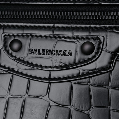 Balenciaga Semi Shiny Calfskin Crocodile Embossed Neo Classic Black Hardware S City Black 13 of 13